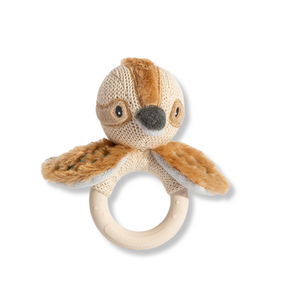 Living Textiles Co. Australiana Ring Rattle | Kenny the Kookaburra