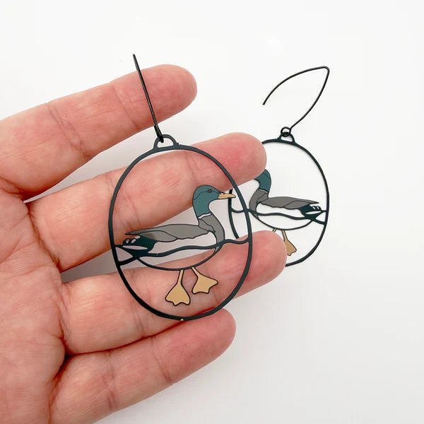 Denz Mallard Duck Earrings