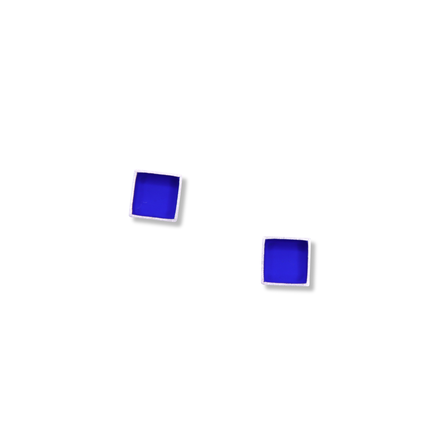 Mari Hirata Earrings | Deepest Blues Cube Studs