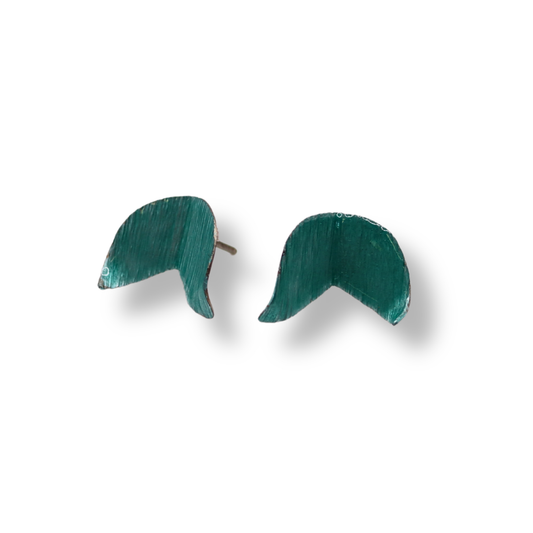 Mari Hirata Earrings | Fairy Moth Studs Sea Green