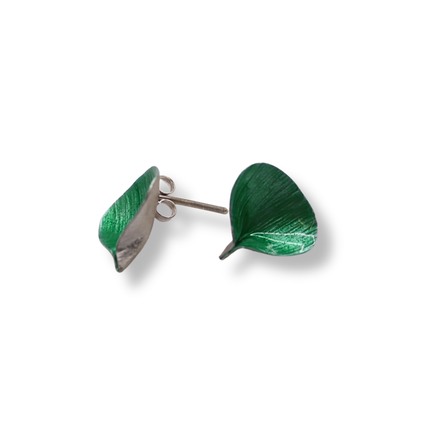Mari Hirata Earrings | Flutter Studs Grass Green