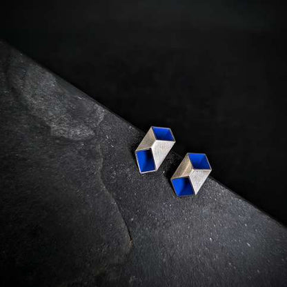 Mari Hirata Earrings | Deepest Blues Kite Studs