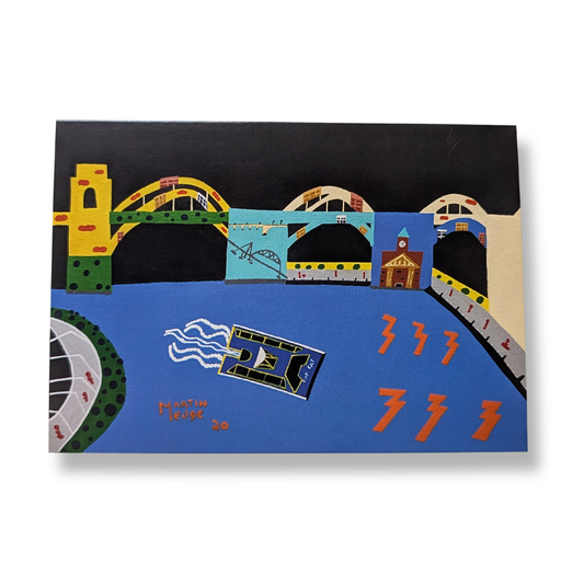 Martin Edge Greeting Card | Martin's Art on the William Jolly Bridge