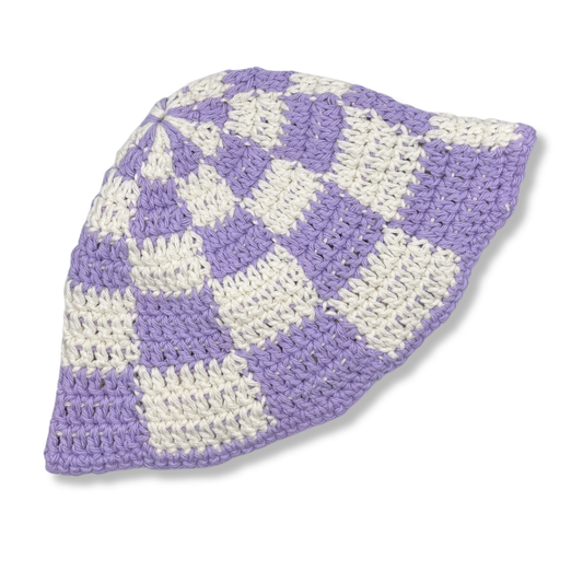 Mary Mary Hand Crocheted Sun Hat | Violet & Cream