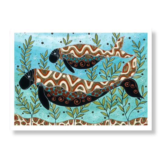 Melanie Hava Print Medium | Dugong and Calf