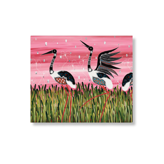 Melanie Hava Greeting Card | Jabirus in the Grass