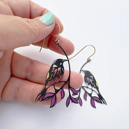 Denz Midi New Holland Honeyeater Earrings