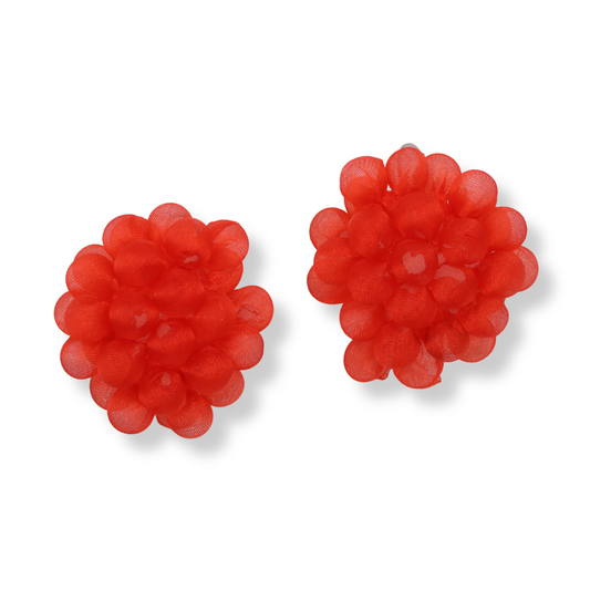 Mika's Design Shibori Bubble Earrings | Red