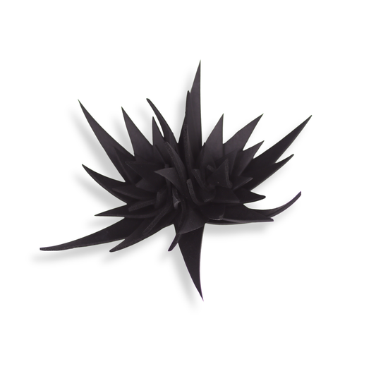 Mika's Design Spiky Rose Brooch | Black