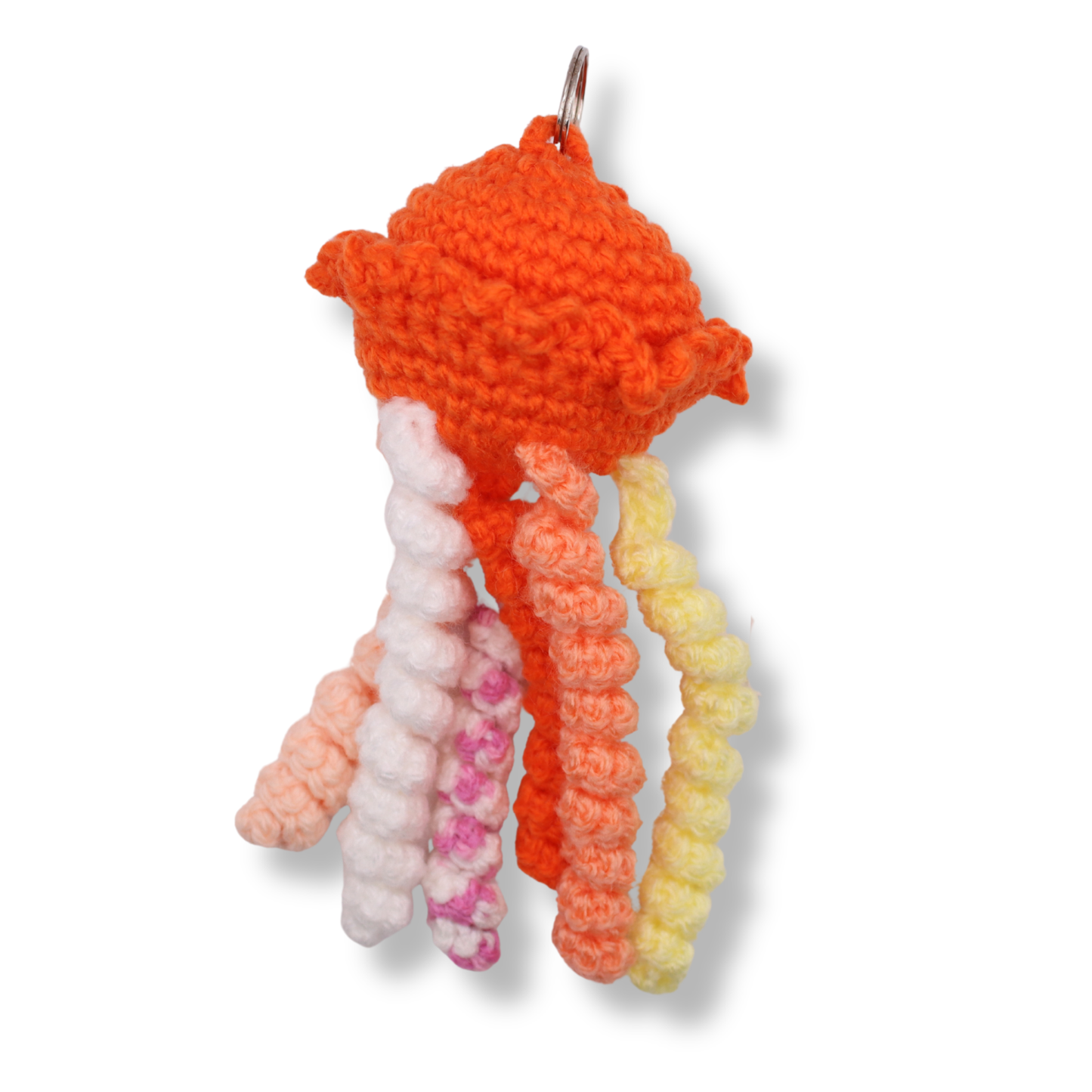 Millie Radovic Hand Knitted + Crocheted Bag Deocration | Orange Jellyfish