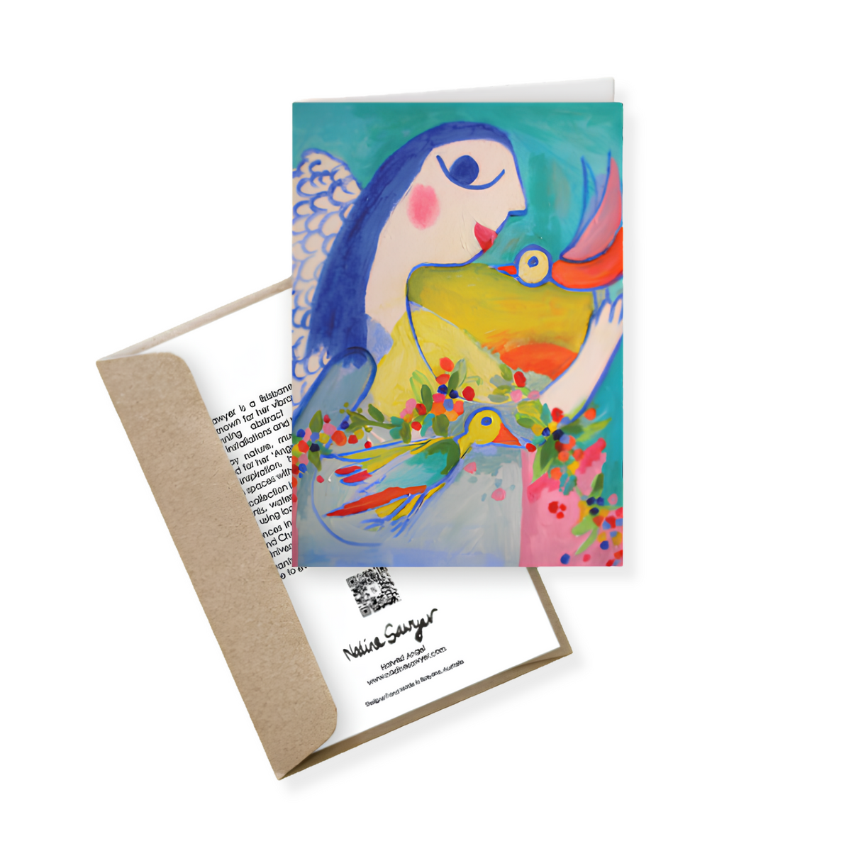Nadine Sawyer Large Greeting Card | Harvest Angel