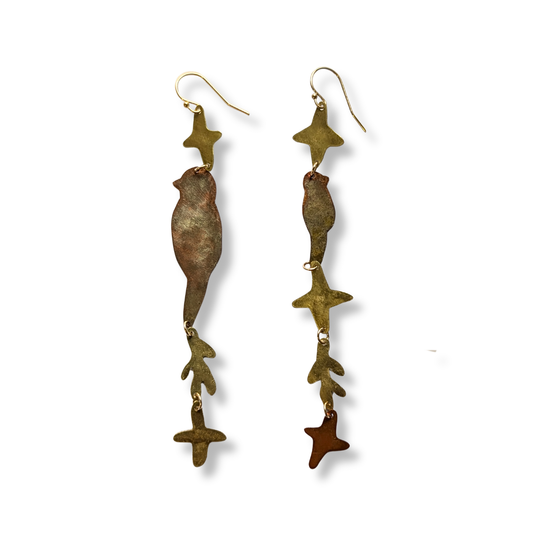 Nicole Jakins Earrings | Autumn Night with Birds