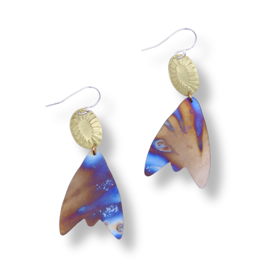 Nicole Jakins Earrings | Smoky Moth with Droplet