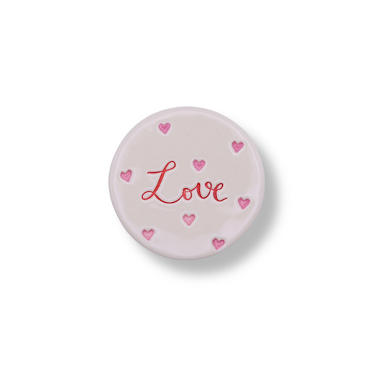 Paper Boat Press Magnet | Love - Round