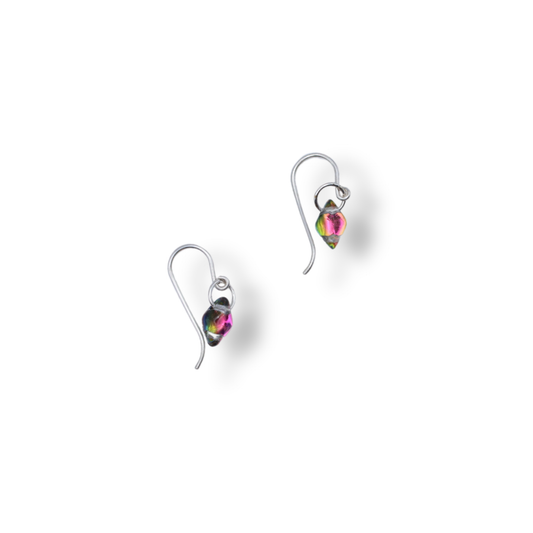 Paula Dunlop Lone Bead Earrings | Mirrored Acid Pink