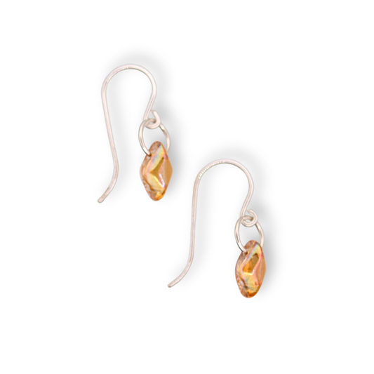 Paula Dunlop Lone Bead Earrings | Transparent Apricot