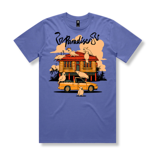 Phoebe Paradise Cockatoo T-shirt | Agents of Chaos - Lapis