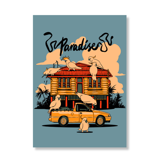 Phoebe Paradise A3 Print | Cockatoo