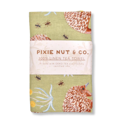 Pixie Nut & Co. Tea Towel | Echidna