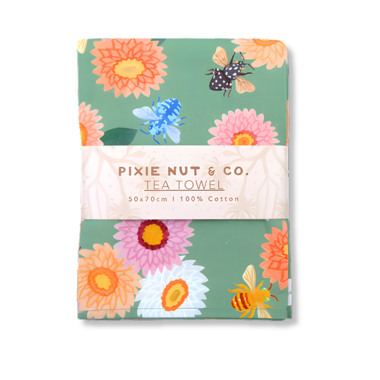 Pixie Nut & Co. Tea Towel | Bee & Flora