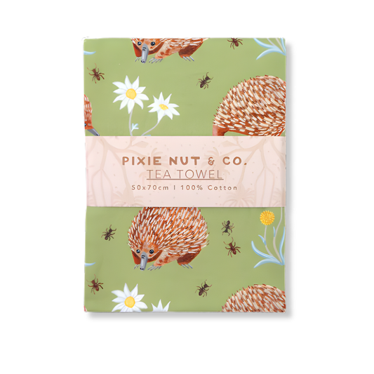 Pixie Nut & Co. Tea Towel | Echidna