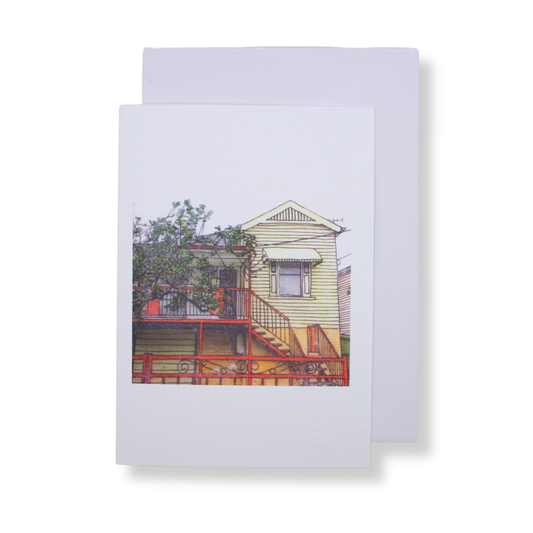 Chloë Waddell Greeting Card | Yellow Queenslander