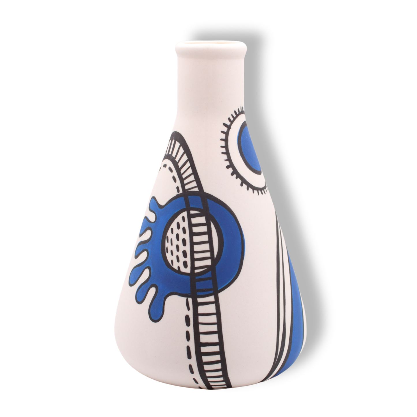 Ronelle Clarke Aegean Blue Flask Vase #3