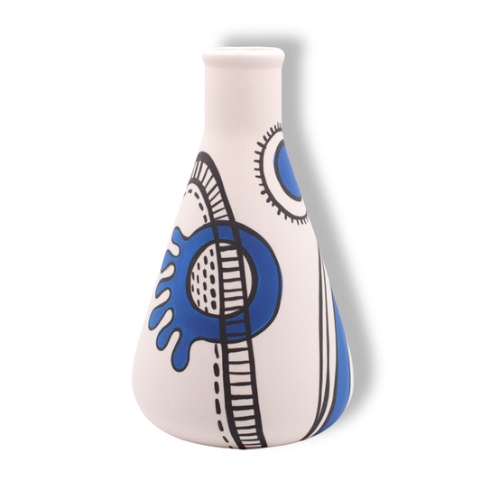 Ronelle Clarke Aegean Blue Flask Vase #3