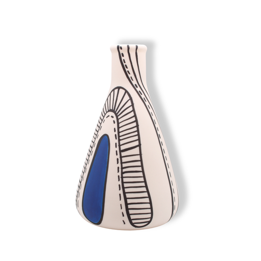 Ronelle Clarke Aegean Blue Flask Vase