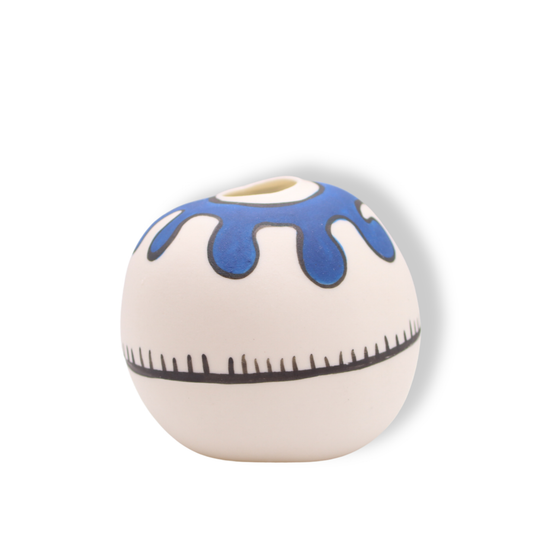 Ronelle Clarke Aegean Blue Matte Bud Vase #2