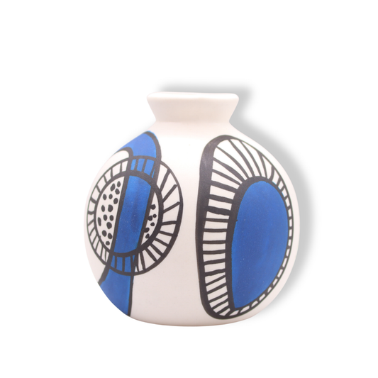 Ronelle Clarke Aegean Blue Small Round Vase #5