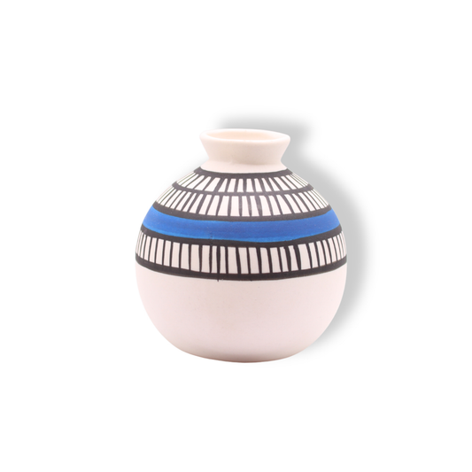 Ronelle Clarke Aegean Blue Small Round Vase #3