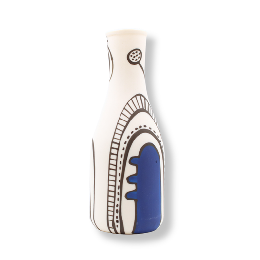 Ronelle Clarke Aegean Blue Small Bottle Vase