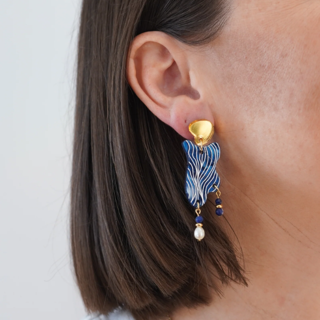 Flowature Sea Shell Earrings | Midnight