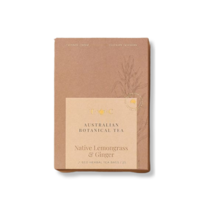 The Tea Centre 25 Tea Bags | Native Lemongrass & Ginger