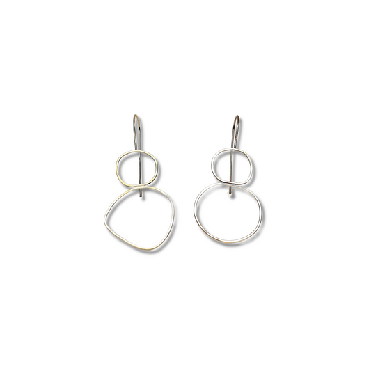 Chloë Waddell Sterling Silver Frame Earrings Large | #15