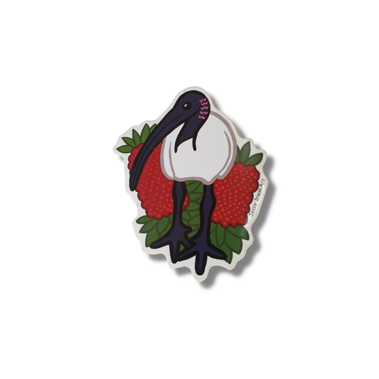 Jesse Irwin Sticker | Ibis with Banksia
