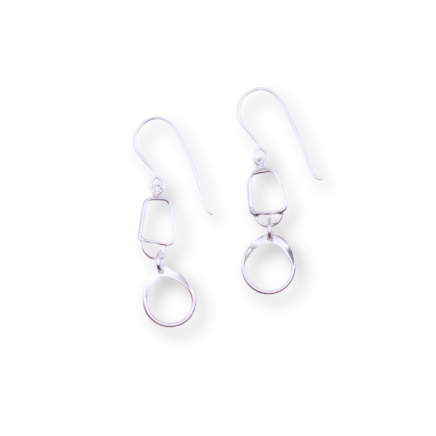 Vivien Bedwell Earrings | Geosquare with Pear Drops