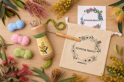 Koala Dream Australian Flora Knitting Doll | Wattle Blooms