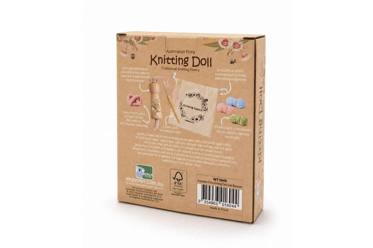 Koala Dream Australian Flora Knitting Doll | Gum Blossom