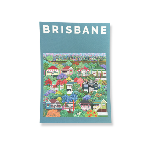 Debra Hood Postcard | Gabba to the Grange - Slate Teal