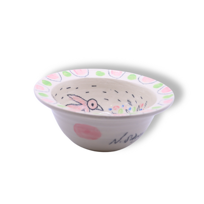 Nadine Sawyer Pink & Green Garden Angel Bowl