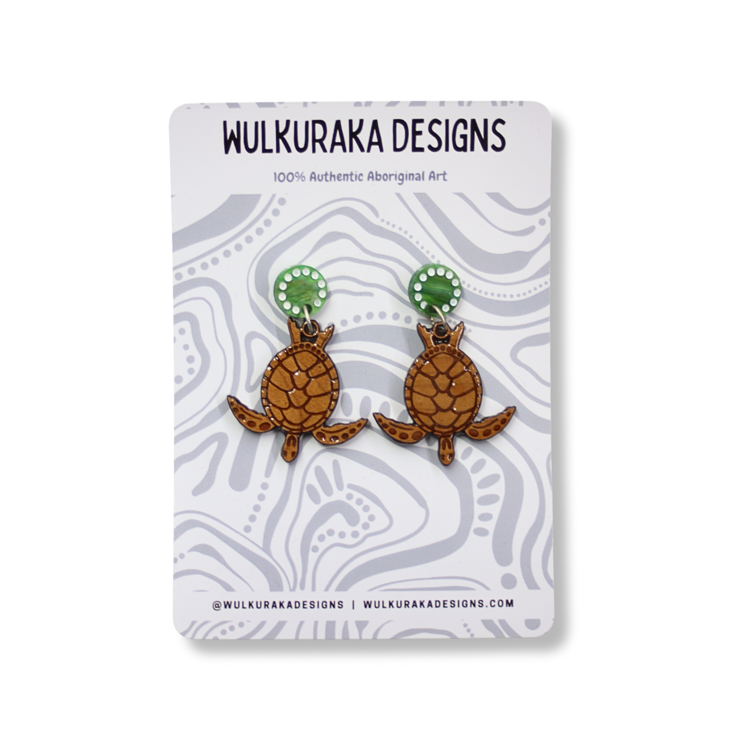 Wulkuraka Designs Earrings | Turtle Dive