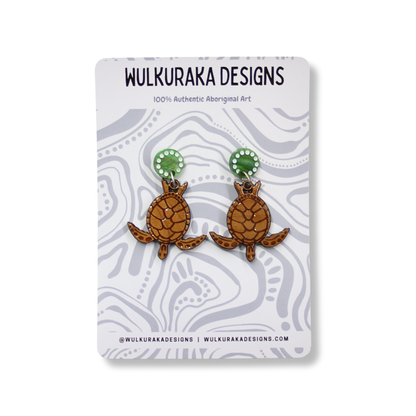 Wulkuraka Designs Earrings | Turtle Dive