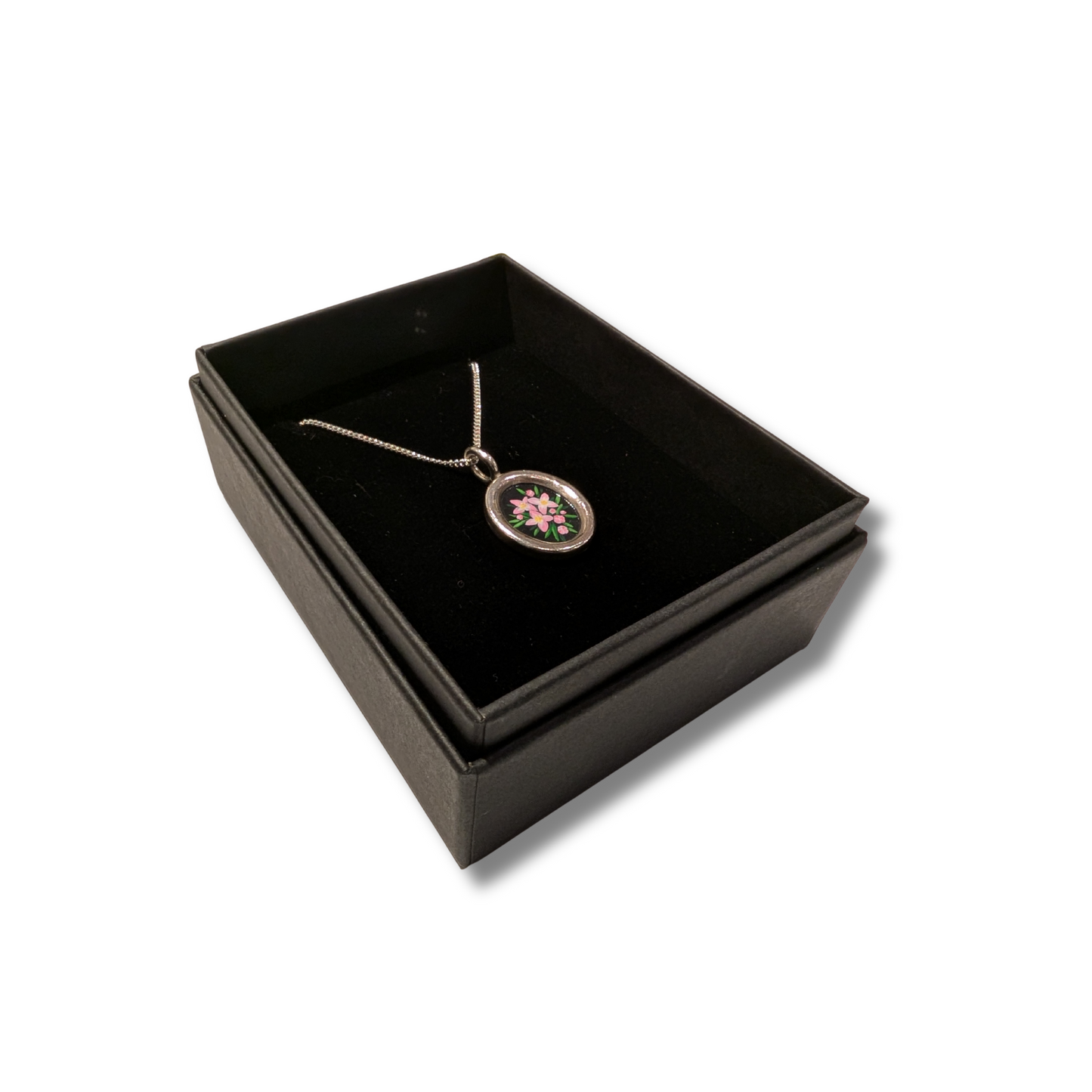 Jewellery by Xiao Necklace | Framed Hand Painted Flower #1