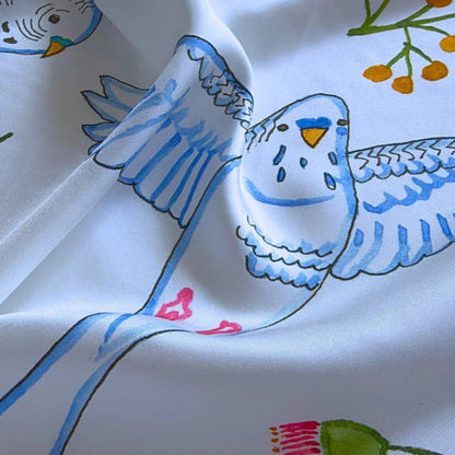 Catherine Baudet Silk Scarf | Budgerigar