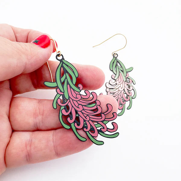 Denz Grevillea Flower Earrings