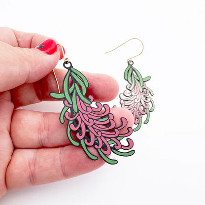 Denz Grevillea Flower Earrings