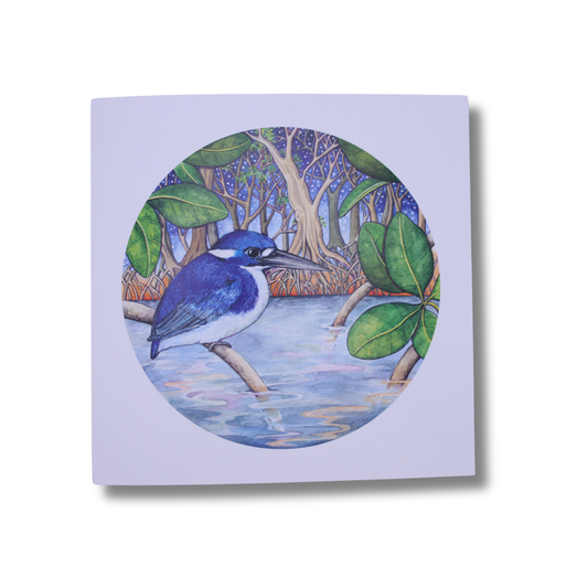 Ingrid Bartkowiak Square Greeting Card | Little Kingfisher