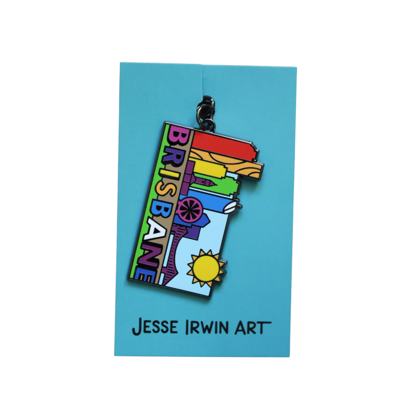 Jesse Irwin Keyring | Brisbane Cityscape